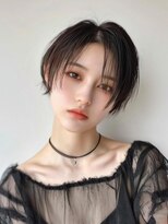 ムウ 難波(MOU)&nbsp;ショートくびれヘアアプリコットオレンジ20代30代40代50代