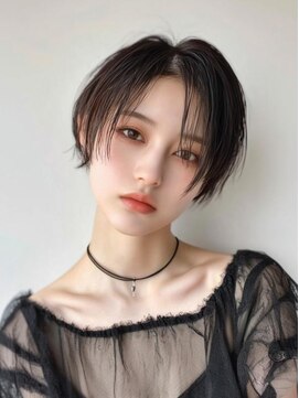 ムウ 難波(MOU) ショートくびれヘアアプリコットオレンジ20代30代40代50代