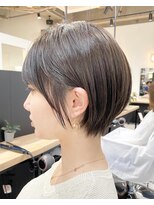 ジーニー 横浜(giinii)&nbsp;大人可愛い小顔丸みショートチョコレートブラウン横浜