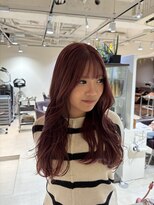 サラジュ 梅田店(SARAJU)&nbsp;sarajuオオミ　カシスピンクカラー　ロングレイヤー