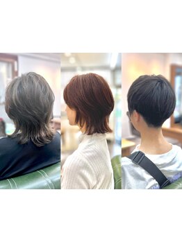 【丸みショート】や【くらげ・ウルフ・ネオウルフ】も◎女性のツーブロックも◎是非こだわりのショートを！