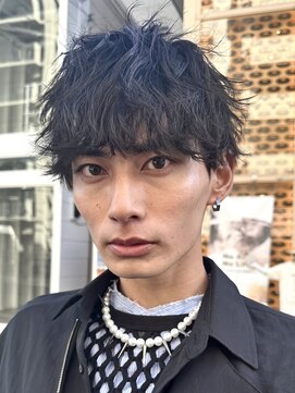 メンズカット波巻きパーマツイスパシャドウフェザー