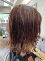 ヘアアンドメイク アリス(hair&make ALICE produce by COLT) オレンジベージュ ボブ