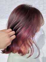 ベガ ヘアーズ ストーリー(VEGA hair's story)&nbsp;定番インナーカラー×透明感ピンクブラウン×外ハネボブ◎小顔