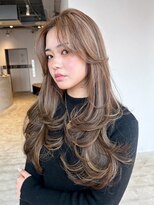 シオン(shion) 顔周りレイヤーロングおくれ毛フェイスフレーミング_F50696