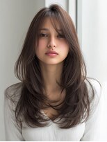 ダル 渋谷/表参道(DAL.)&nbsp;レイヤーカット/ダークブラウン/顔周りカット/くびれレイヤー