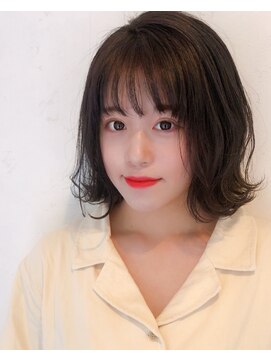 ザブックハンドサロン(The book hand salon) ダークブルー×ボブ