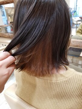 アナザースカイ (another sky) ボブ×ブリーチなしインナーカラー