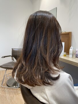 コノアラボ 守谷店(Conoah labo) セミロング　　極細ハイライト　かきあげ