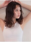 《Agu hair》短めバング×女っぽカールミディ