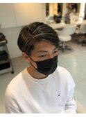 メンズ前下がりハイライト
