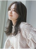 韓国風かきあげヨシンモリ/前髪カール/くすみブルー[銀座]