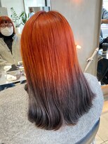 ヘアサロンガリカアオヤマ(hair salon Gallica aoyama)&nbsp;【荒木依莉亜】グラデーションカラー/オレンジxシアーブラック