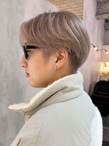 アルバム 渋谷パルコ(ALBUM) ノンジアミンカラーグレーベージュ短髪ツーブロック_ba496781