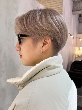 アルバム 渋谷パルコ(ALBUM) ノンジアミンカラーグレーベージュ短髪ツーブロック_ba496781