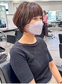 30代40代オススメハイライト丸みショート