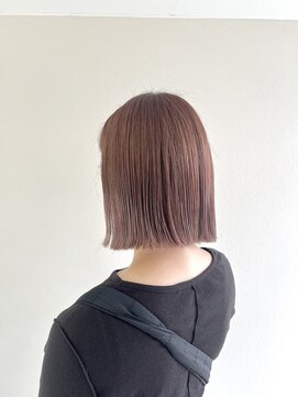 ゴットフロー(GOTTO FLOW) 切りっぱなしボブ/ボブ/外ハネ/ベージュ/ピンクベージュ