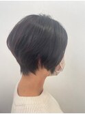 ブラウンカラーマニッシュ透明感小顔ショートウルフ20代30代