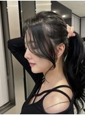 前髪なし顔まわりカット