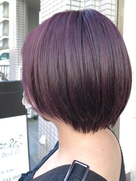 ジェムヘアスタジオ 湘南平塚南口店(Gem Hair Studio) ショートボブ×ピンクバイオレット【Gem 神原】