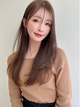 ロンド アンブル 四条烏丸(Lond ambre) 黒髪カタログ小顔に見せるヘアストレートレイヤー41102