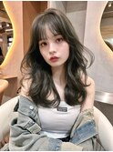 ウェーブミディアム×韓国顔周りレイヤーカット[大宮]