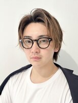 ロンドホットリップ 立川(Lond hot lip)&nbsp;韓国マッシュブルーブラックメンズカットダウンパーマ/立川