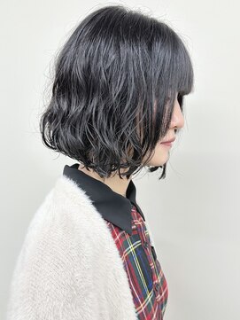 モリオ(morio) ＊重めボブパーマニュアンスパーマゆるふわパーマボブ黒髪パーマ