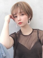 セイドット オモテサンドウ(Say. omotesando)&nbsp;Say.ショートボブホワイトグレージュミニウルフぱっつん前髪青山