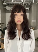 天神大名顔周りレイヤーカットミディアムボブタッセルボブパーマ