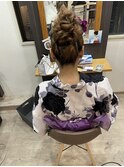 編み込みアップモード