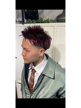 ロイ(ROY) スパイキーフェード×ワインレッド