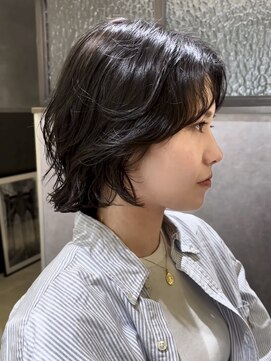 【macana指名】ボブパーマデジタルパーマコテ巻き風レイヤー登戸