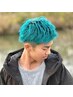 【ブリーチ×ターコイズ】ブルーカラー＋カット＋トリートメント＋眉頭皮ケア