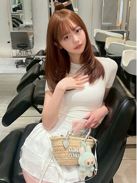 ノク 渋谷(nok) イメチェンピンクベージュ前髪