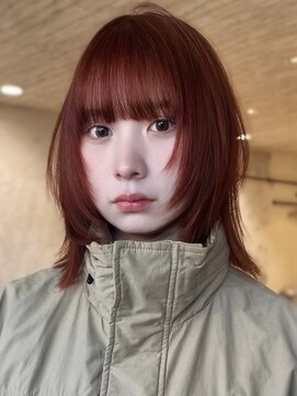 ボコカ(bococa) 【macana指名】ウルフボブワンブリーチオレンジブラウン登戸