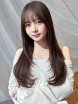 バイオレット 表参道店(Violet)&nbsp;ミディアムレイヤーハッシュ顔周りカットグレージュブラウン