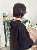 イメチェン/切りっぱなしボブ/ハイライト/アッシュ