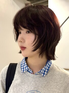 ナヌーク シブヤ(nanuk shibuya) ウルフレイヤー/ウルフショート/ハッシュカット/ボルドー/