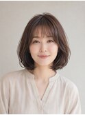 40代デジタルパーマボブスタイル