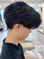 ニコ トウキョウ ヨコハマ(nico) メンズセンターパートウルフセンターパートニュアンスパーマ襟足