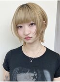 【morio原宿】ショートウルフハイトーン