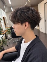 フラッグ ヘアー 天神西通り店(Flag HAIR)&nbsp;フェザーパーマニュアンスパーマセンターパート毛流れ