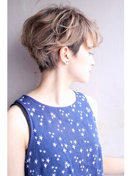 レンク(LENC) Coast.ショートボブ×ワイドバング×ハイライト