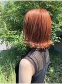 オレンジベージュ外ハネボブ