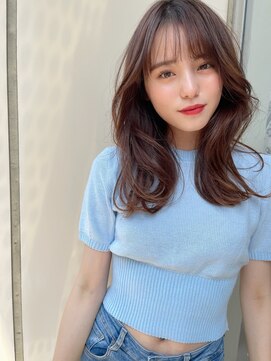 ラル 立川(lar) くびれセミロング_マロンベージュニュアンスカラー透明感