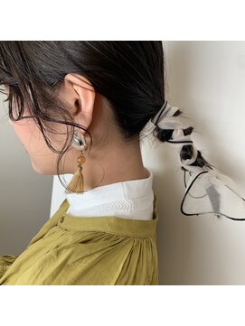 ヘアーエスクールシーユー 枚方T-SITE店(hair S.COEUR×Cu) オーガンジーリボンアレンジ