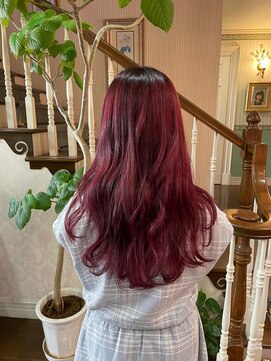 ２丁目３番地美容室 ダブルカラーで叶える発色＊ベリーピンク＊