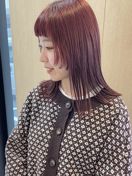 ラ ファブリック 草加(LA FABRIQUE) ピンクブラウン×顔まわりレイヤー　草加