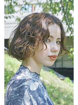 ルク(RUKU) 大人可愛いボブヘア４０代ボブ/マロンベージュ/姫カットレイヤー